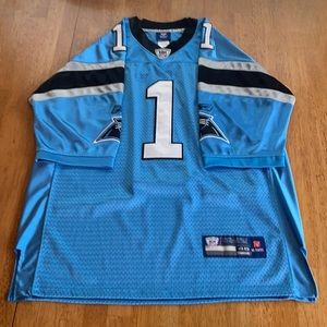 Reebok NFL Men’s Carolina Panthers Cam Newton #1 Blue Football Jersey Size 48